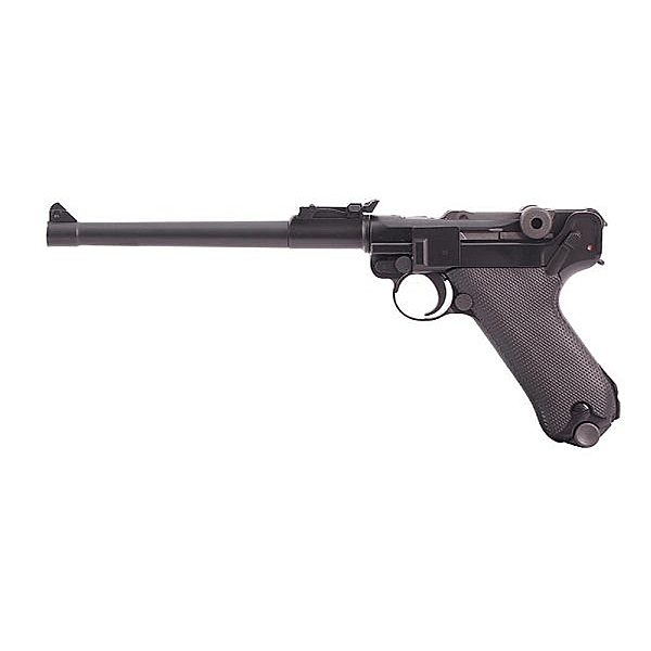 WE GBB LUGER P08 GBB 8" BLOWBACK AIRSOFT PISTOL BLACK