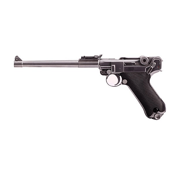 WE GBB LUGER P08 GBB 8" BLOWBACK AIRSOFT PISTOL SILVER