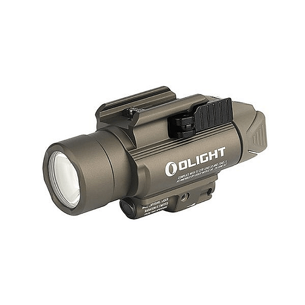 OLIGHT PISTOL LIGHT BALDR PRO 1350 LUMENS AND GREEN LASER COLOR TAN