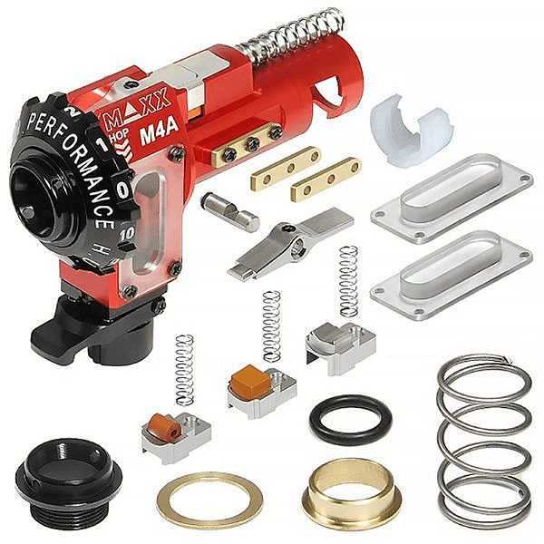 MAXX MODEL HOP-UP CHAMBER M4A - PRO CNC ALUMINUM FOR M4 / M16 RED