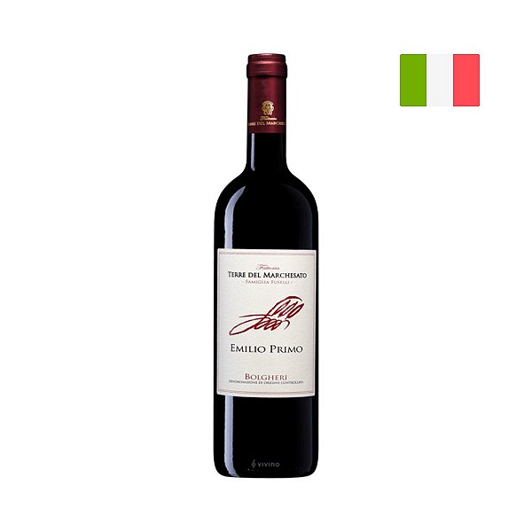 Vinho Terre del Marchesato Emilio Primo Bolgheri Rosso 2018 Tinto - Itália 750ml