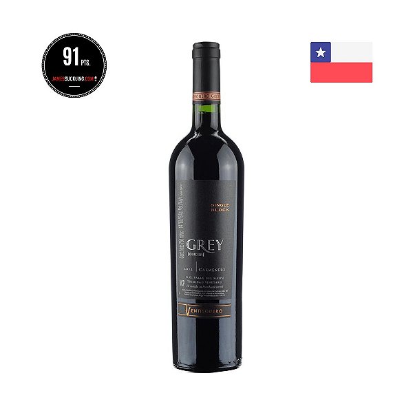 Vinho Ventisquero Grey Single Block Carménère Tinto - Chile 750ml