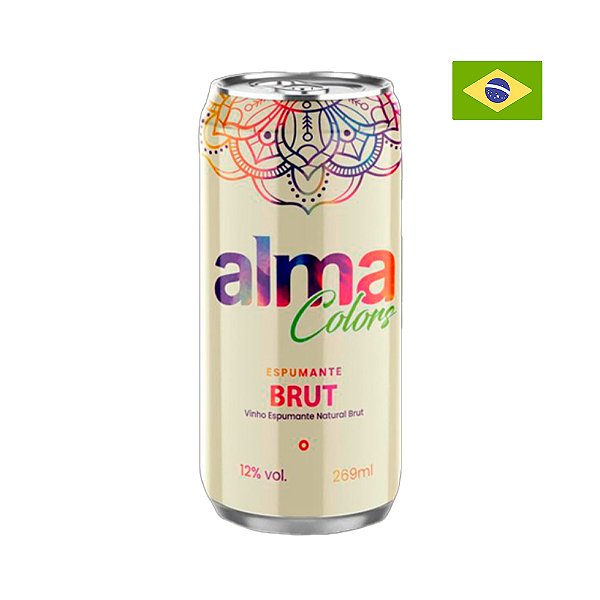 Espumante em Lata Alma Colors Brut Branco - Brasil