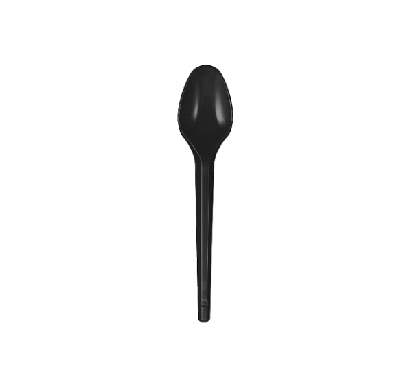 COLHER SOBREMESA PRETA CSP-629 50UN STRAWPLAST CD20