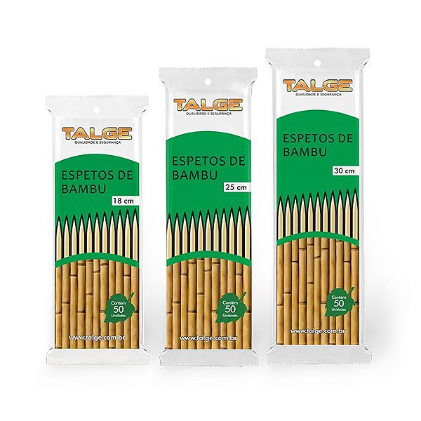 ESPETO DE BAMBU 30CM 50UN TALGE CD100