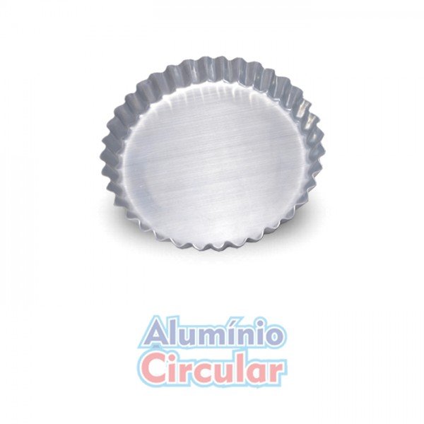 FORMA TORTA CRESPA 17X2,5 01UN ALUMINIO CIRCULAR