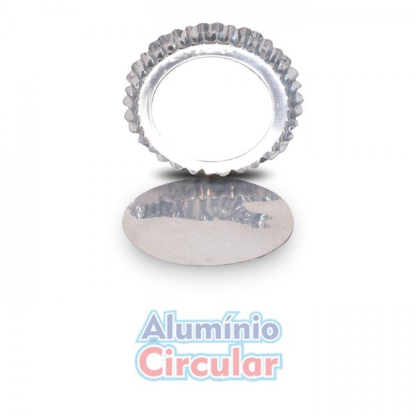 FORMA TORTA FUNDO FALSO CRESPA 17X2,5 01UN ALUMINIO CIRCULAR