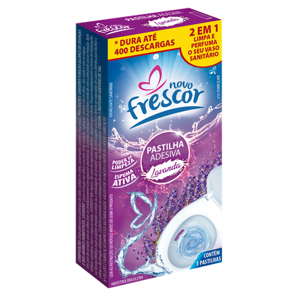 PASTILHA ADESIVA SANIT.10G  LAVANDA  03 UN NOVOFRESCOR CD24
