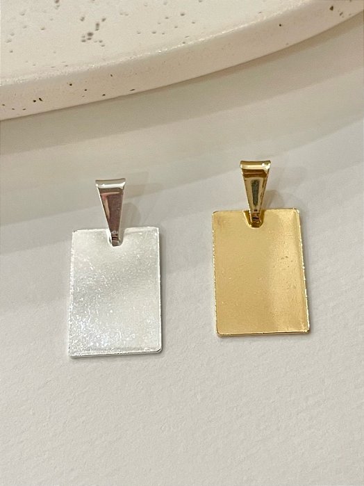 Pingente Medalha Retangular