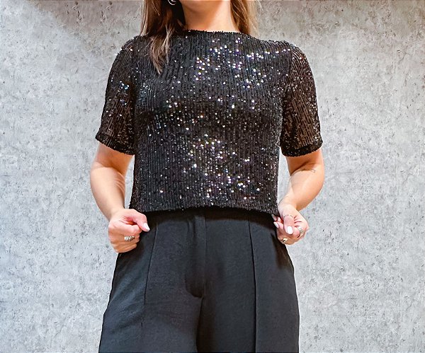 Blusa Paetê Gio