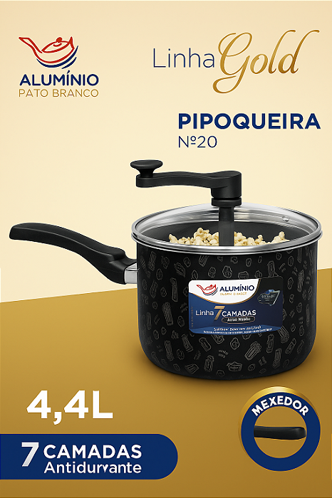 Pipoqueira 4,4 Litros Panela Para Pipoca
