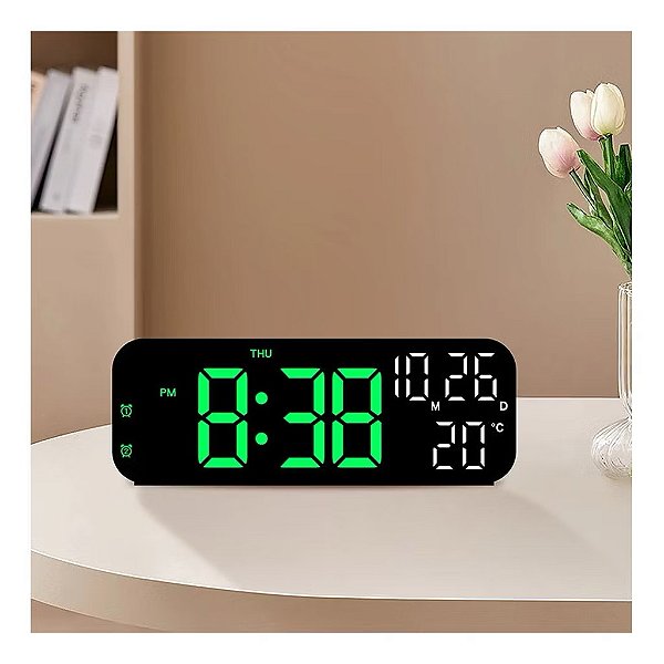 Relógio de Mesa Digital com LED - Modernidade e Funcionalidade para Sua Casa
