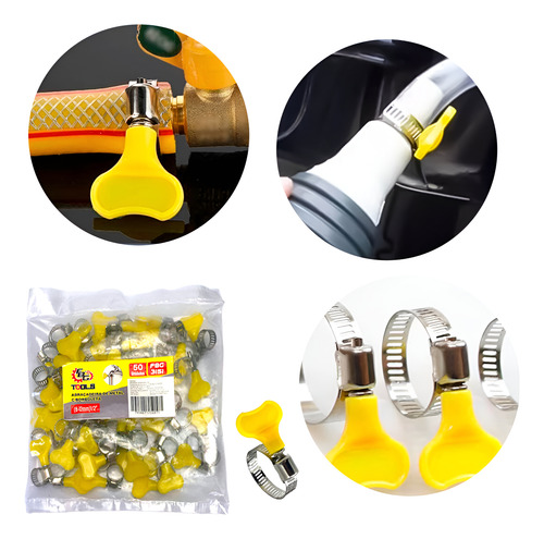 Kit Abraçadeira Com Borboleta 10-16mm 50 Unidades