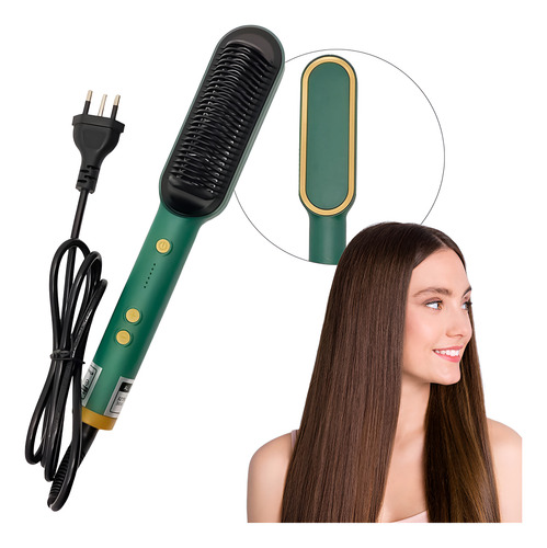 Escova Alisadora Bivolt  Verde