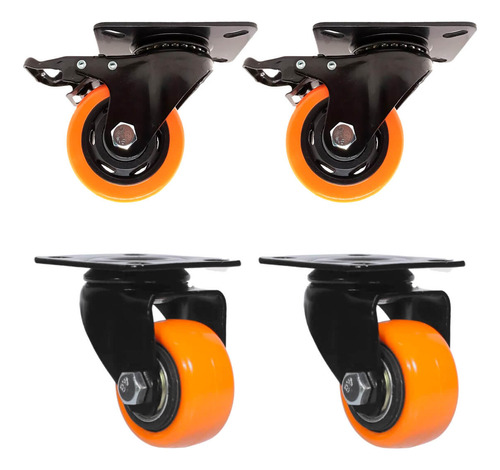 Kit 4 Rodízio Rodinhas Giratórias Reforçada 40mm