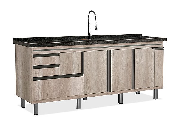 GABINETE NEW ELEGANCE 1,74MT BARRIQUE/BARRIQUE