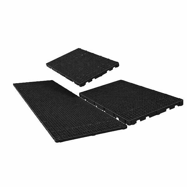 Estrado Plástico Modular Piso Reforçado 100x60x4,5cm Preto