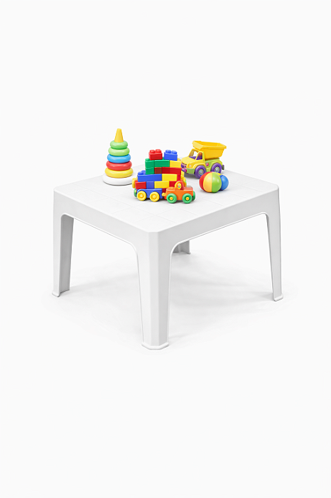 Mesa Infantil 50x50 Plástica Branca - Reforçada