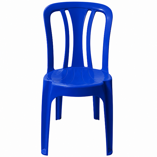 Cadeira de Plástico Bistrô Capacidade 182 kilos Azul
