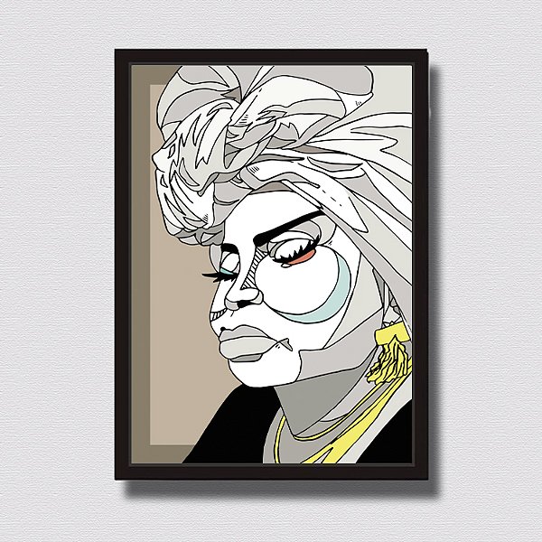 Quadro Decorativo Elza Soares