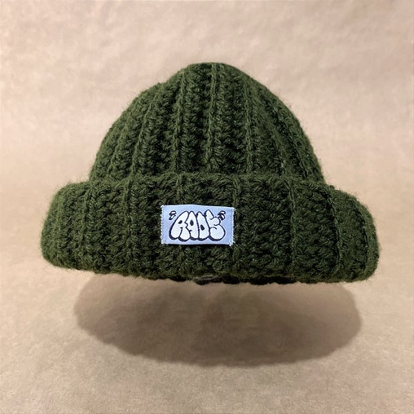 Verde Musgo - Touca de Crochê Artesanal - Estilo Lenhador