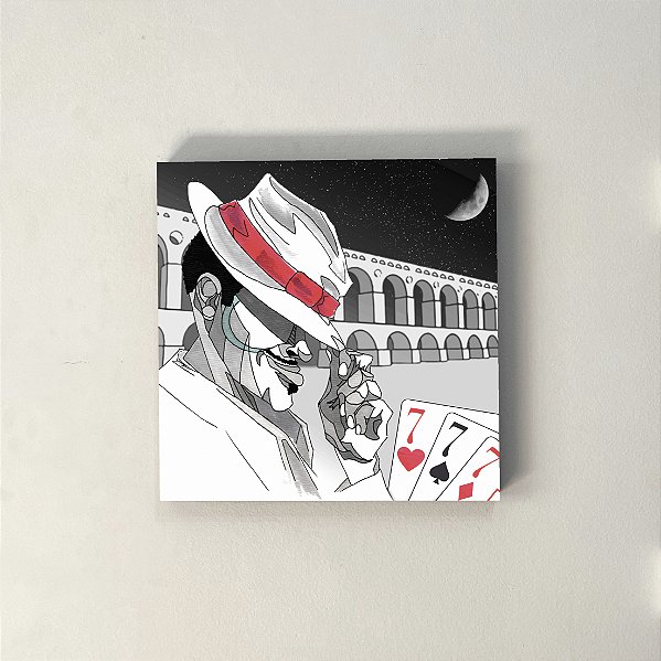Quadro Salve a Malandragem | Painel de Madeira | 30x30cm