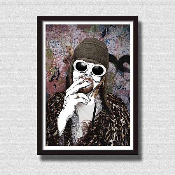 Quadro Decorativo Kurt Cobain - Nirvana