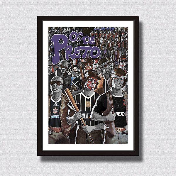 Quadro 'Os de Preto' | Releitura da capa do filme 'The Warriors' por rads