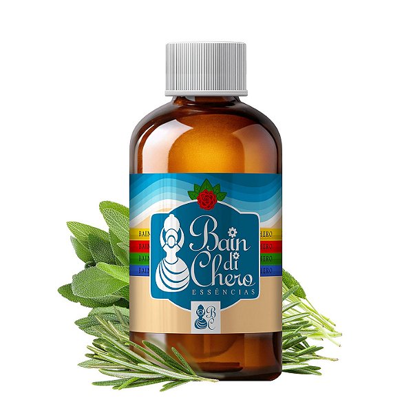 Essência Aromática Concentrada Lipossolúvel (Óleo) de Sálvia e Alecrim