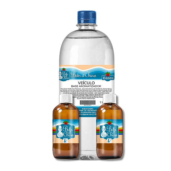 Kit Difusor de Varetas com Base Pronta, Essência e Fixador