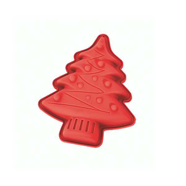 Molde de Silicone Natalino Árvore de Natal Enfeitada