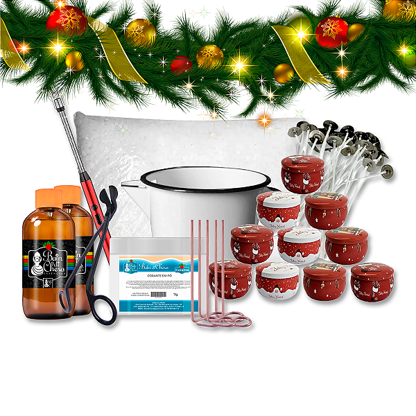 Kit de Natal para Velas Completo com Essência Premium