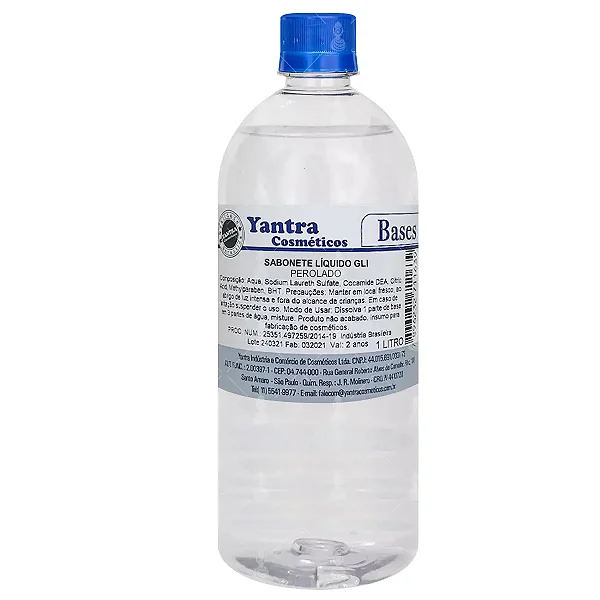 Base Sabonete Líquido Concentrado / Blend tensoativo Perolado 1.4 Yantra 1 Litro (Rende 4L)