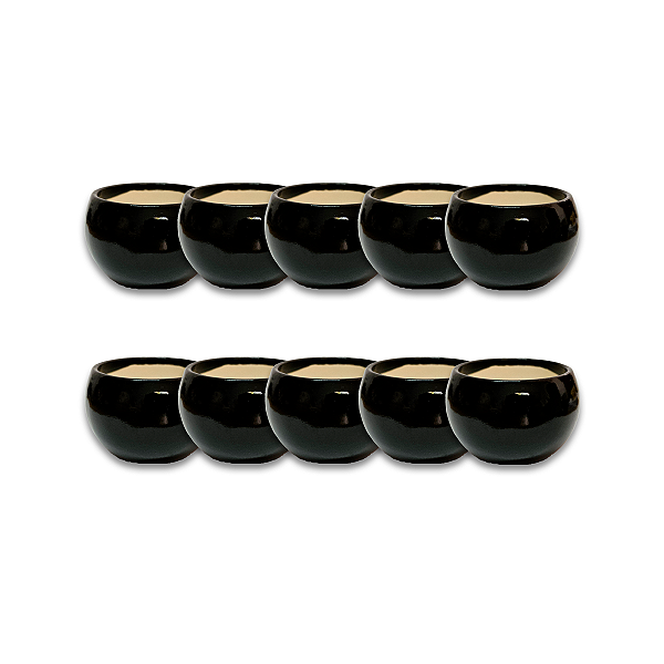 Vaso para Velas de Cerâmica Redondo 150ml