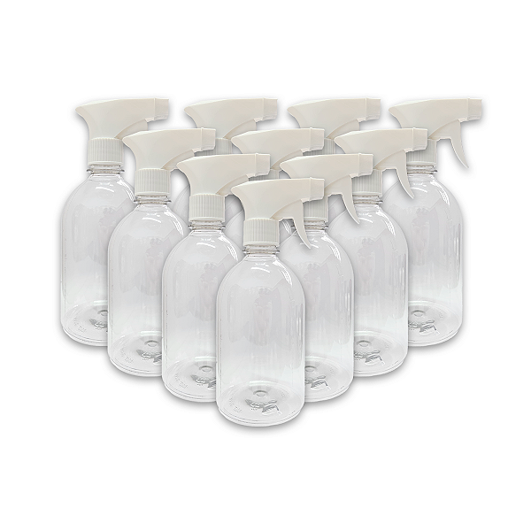 Kit 10 Frascos Borrifador Para Home Spray e Água de Lençol 500ml