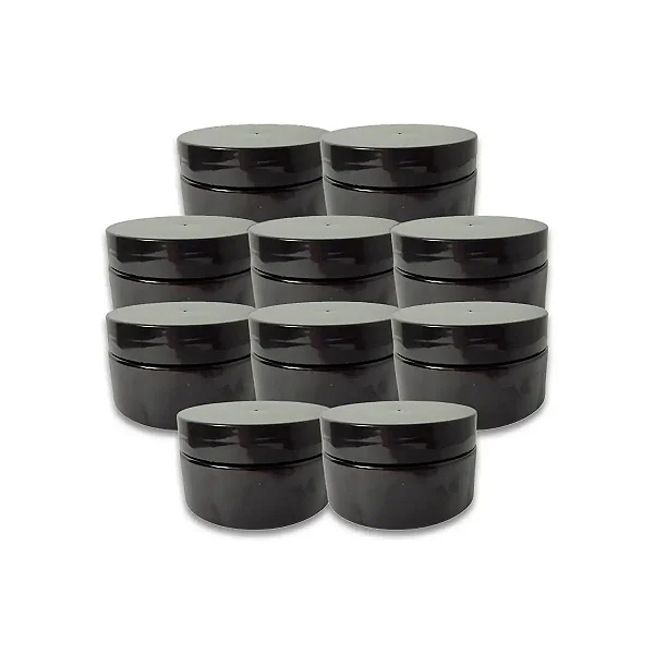 Kit 10 Potes Ambar Pet Para Cosméticos 200ml