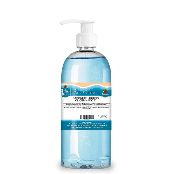Base Sabonete Líquido Neutro Transparente Bain Di Chero 1.1 1 Litro