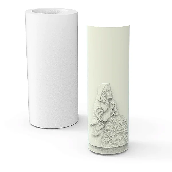 Molde de Silicone Jesus Cristo Orando Vela de Sete Dias