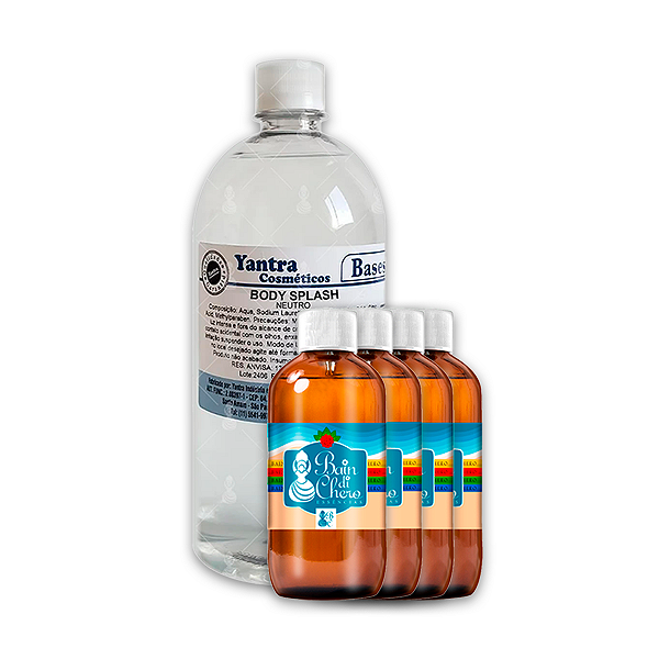 Kit Iniciante para Produção de Body Splash com Fixador e Corante