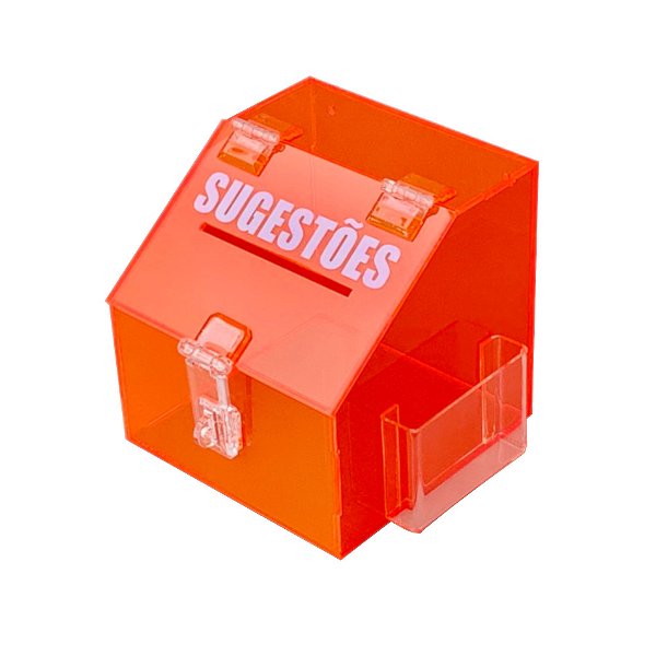 Mini caixa de sugestões laranja
