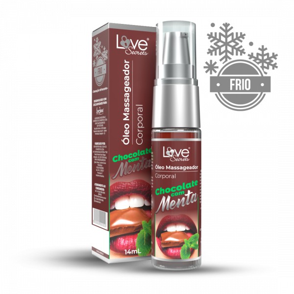 Óleo Massageador Corporal Chocolate Com Menta (Comestível)