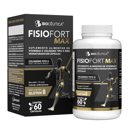 Suplemento Alimentar Vitamina Colâgeno Tipo II - Não Desnaturado (FISIOFORT MAX )