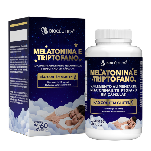 Suplemento Alimentar Melatonina e L-Triptofano (60 Cápsulas)