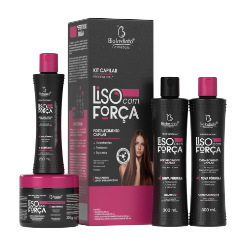 Kit Capilar Liso com Força (4 Itens) - 6 Unidades