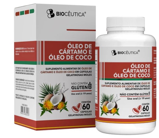 Suplemento Alimentar de óleo de Cártamo e óleo de Coco