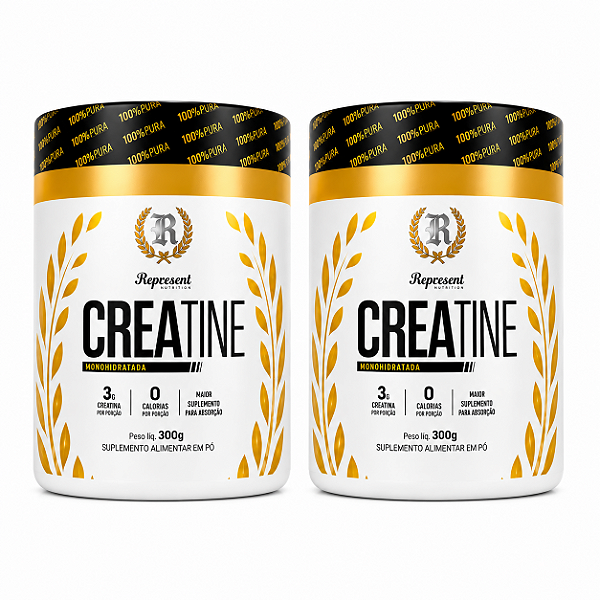 KIT - 2 Potes de Creatina Monohidratada 100% Pura de 300g - 600g