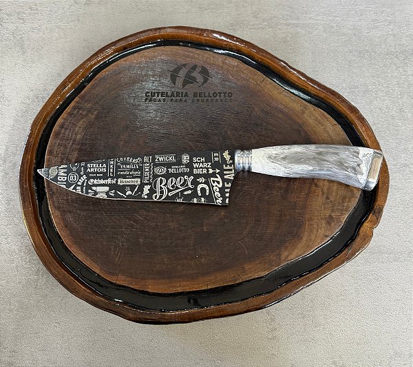 Faca Classic 8" - Grafitte Black - Cabo Fumaça