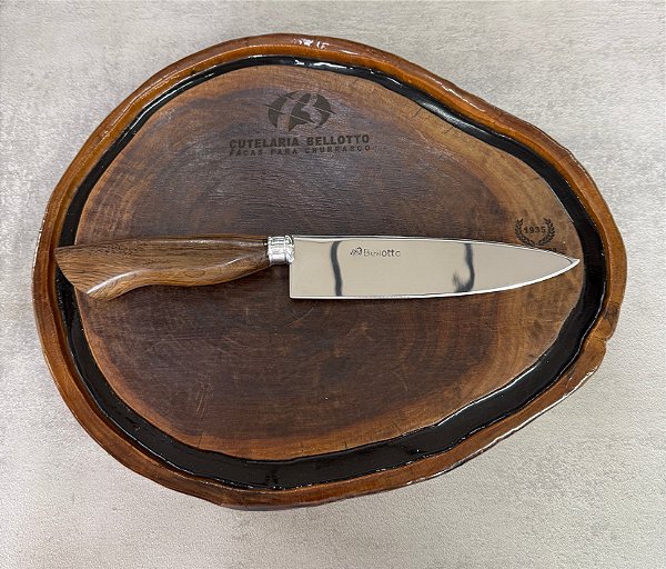 Faca Linha Cozinha 7" - Aço Inox - Cabo Madeira