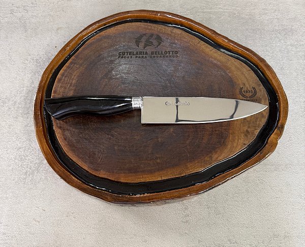 Faca Linha Cozinha 7" - Aço Inox - Cabo Black