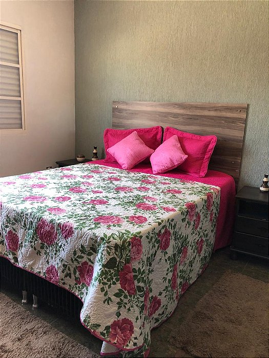 Cobre Leito Casal King (Rosas/Pink)